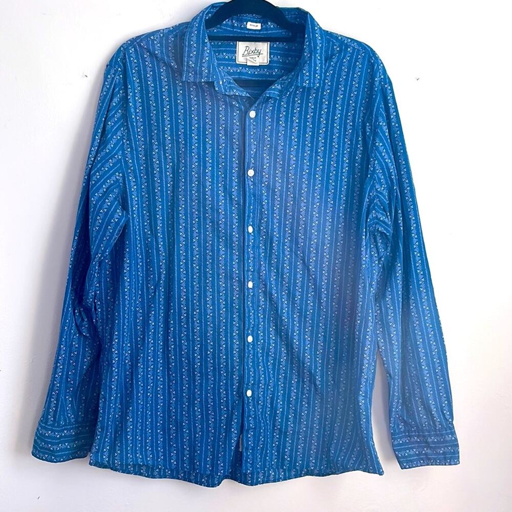 Bixby Nomad Regular Fit button down printed shirt sz xL
